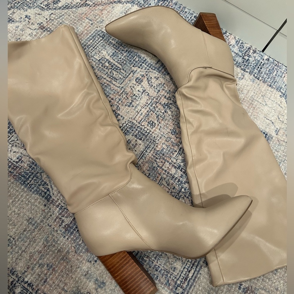 Madden Girl Fairfield Tall Dress Boots - Bone